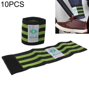 10 PCS Bicycle Widening Elastic Leg Bands Puttee Safety Belt