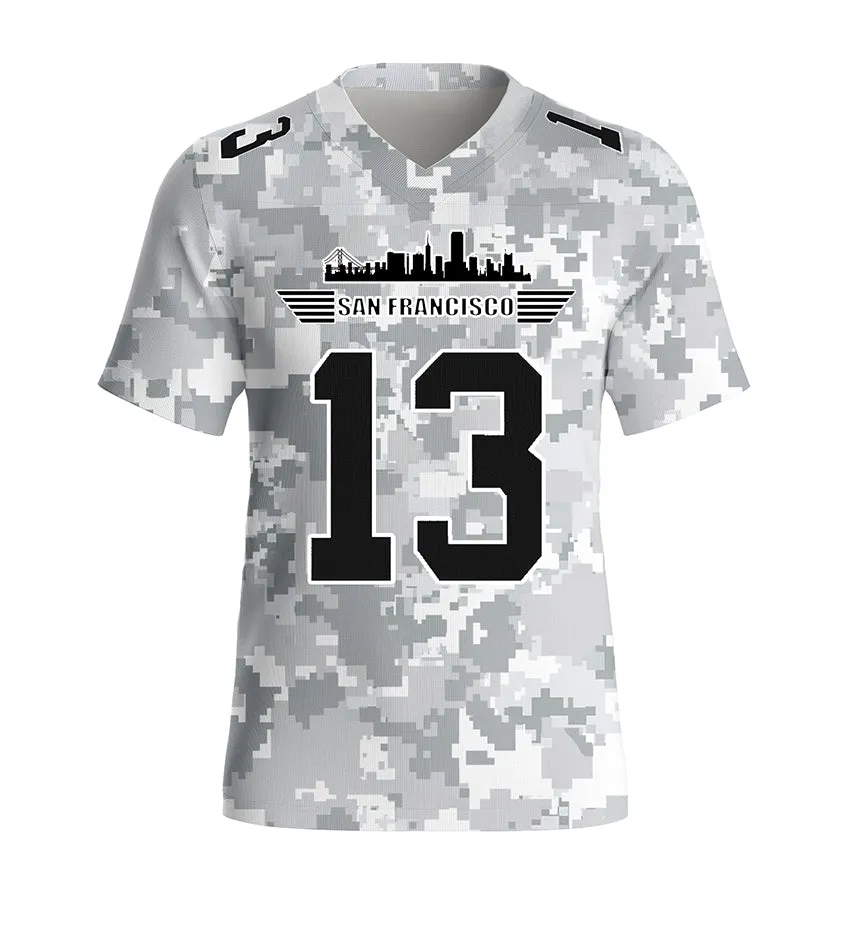 #13 Purdy San Francisco 49ers Jersey Salute to Star Players Camouflage Jersey American Football New Fashion Jersey