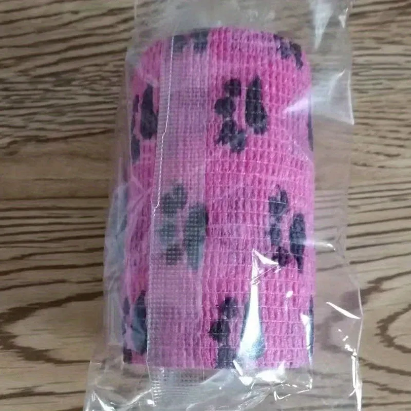 1Roll Paw Print Pet Bandage Cute Protective and Breathable