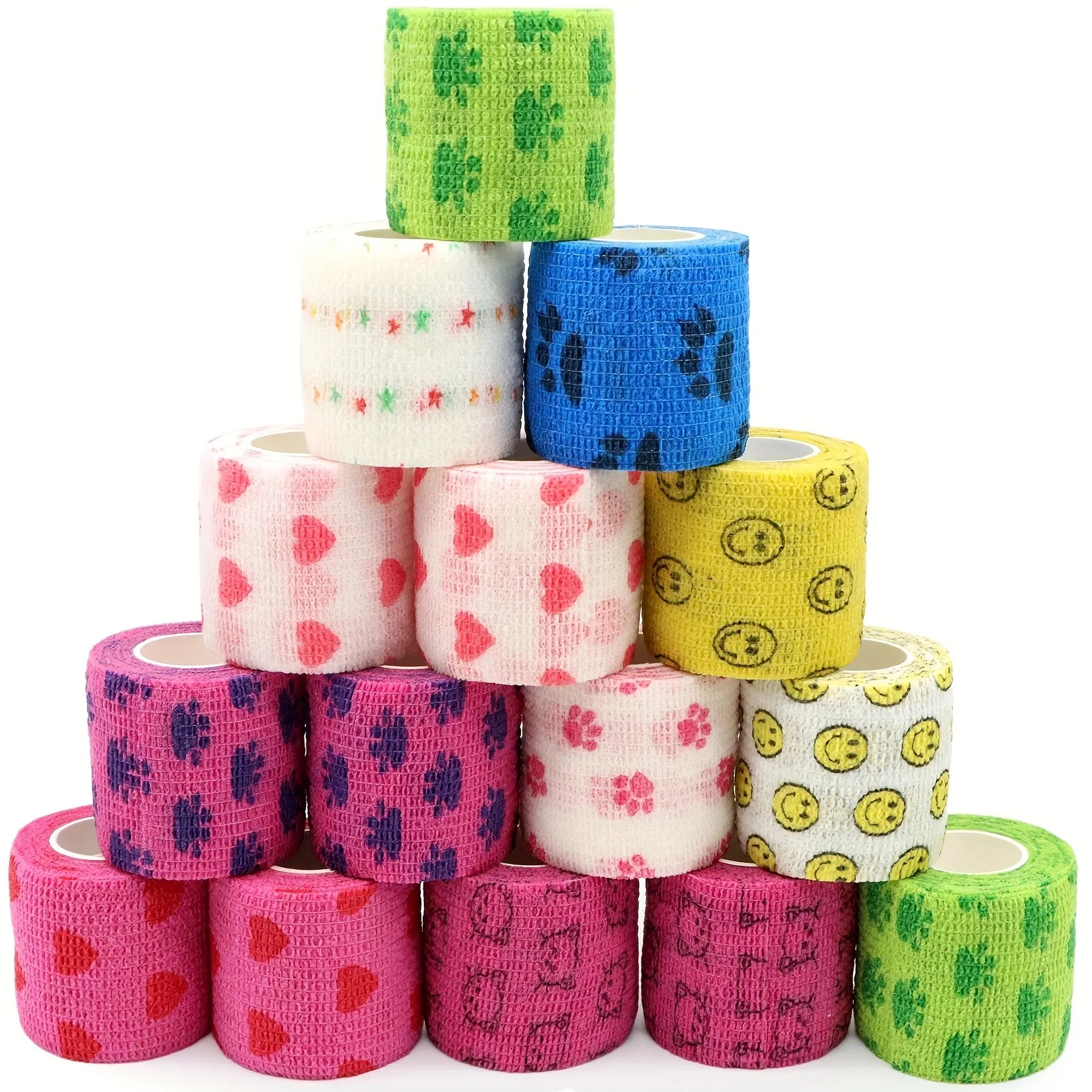 1Roll Paw Print Pet Bandage Cute Protective and Breathable