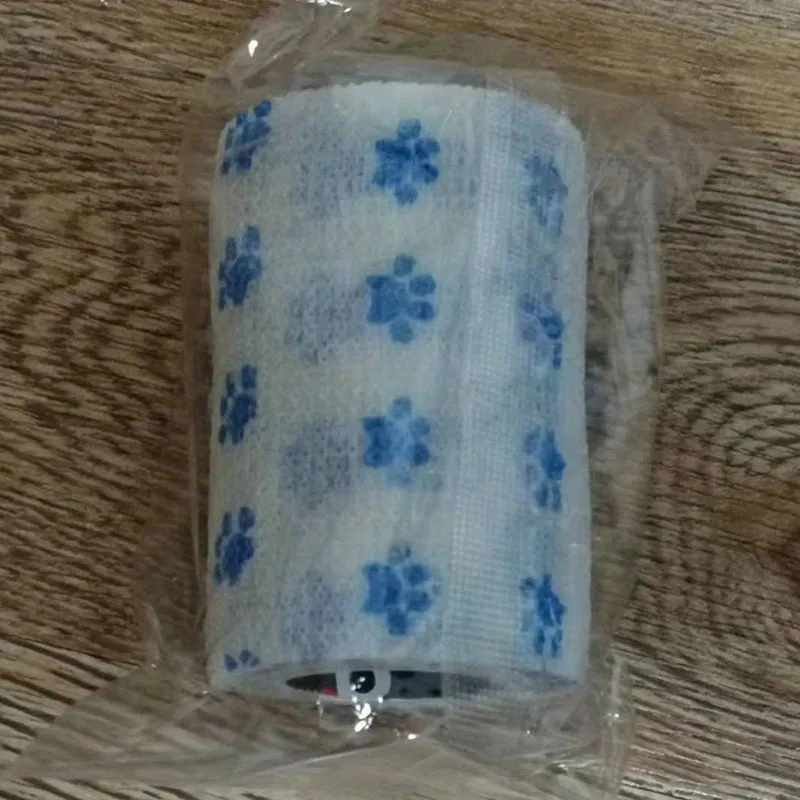 1Roll Paw Print Pet Bandage Cute Protective and Breathable