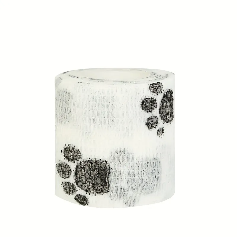 1Roll Paw Print Pet Bandage Cute Protective and Breathable