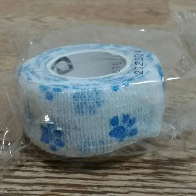 1Roll Paw Print Pet Bandage Cute Protective and Breathable