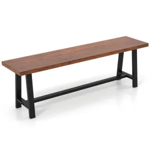 60 Inch Dining Bench 3 Person Entryway Shoe Bench with Metal Frame-60 inches