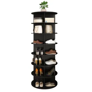 7 Tier Rotating Shoe Rack Tower 360 Spinning Vertical Shoe Storage Rack