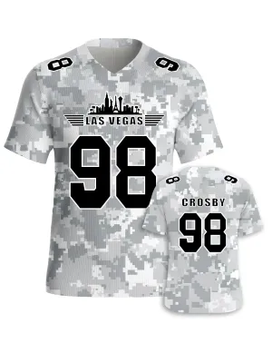 #98 Crosby Las Vegas Raiders Jersey Salute to Star Players Camouflage Jersey American Football New Fashion Jersey