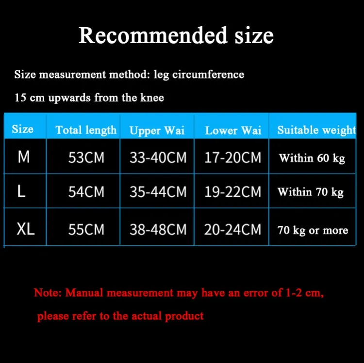 A Pair  Extended Sports Knee Pads Thigh and Calf Cover Outdoor Climbing Football Basketball Riding Protective Gear, Specification: M (Black)