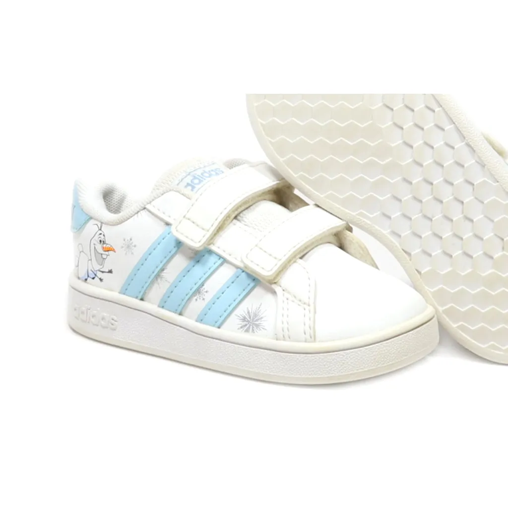 Adidas Disney X Grand Court Infant Crawlers Leather White Colour For Kids