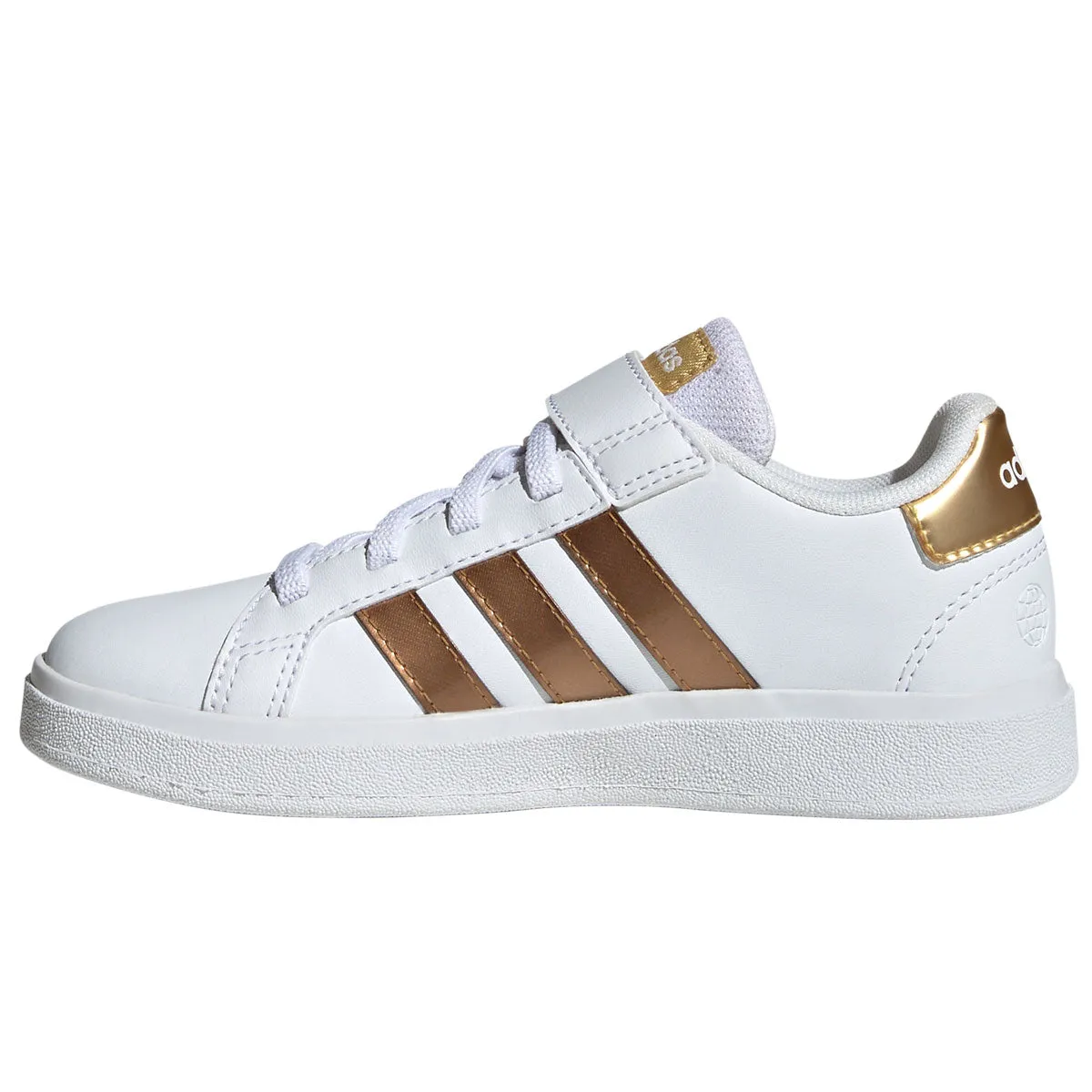 adidas Grand Court 2.0 EL Trainers - Girls - White/Gold