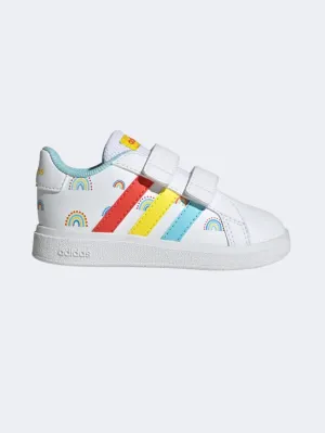 Adidas Grand Court Infant-Unisex Sportswear Shoes White/Multicolor