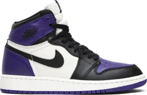 Air Jordan 1 Retro High OG GS Court Purple sneakers, purple