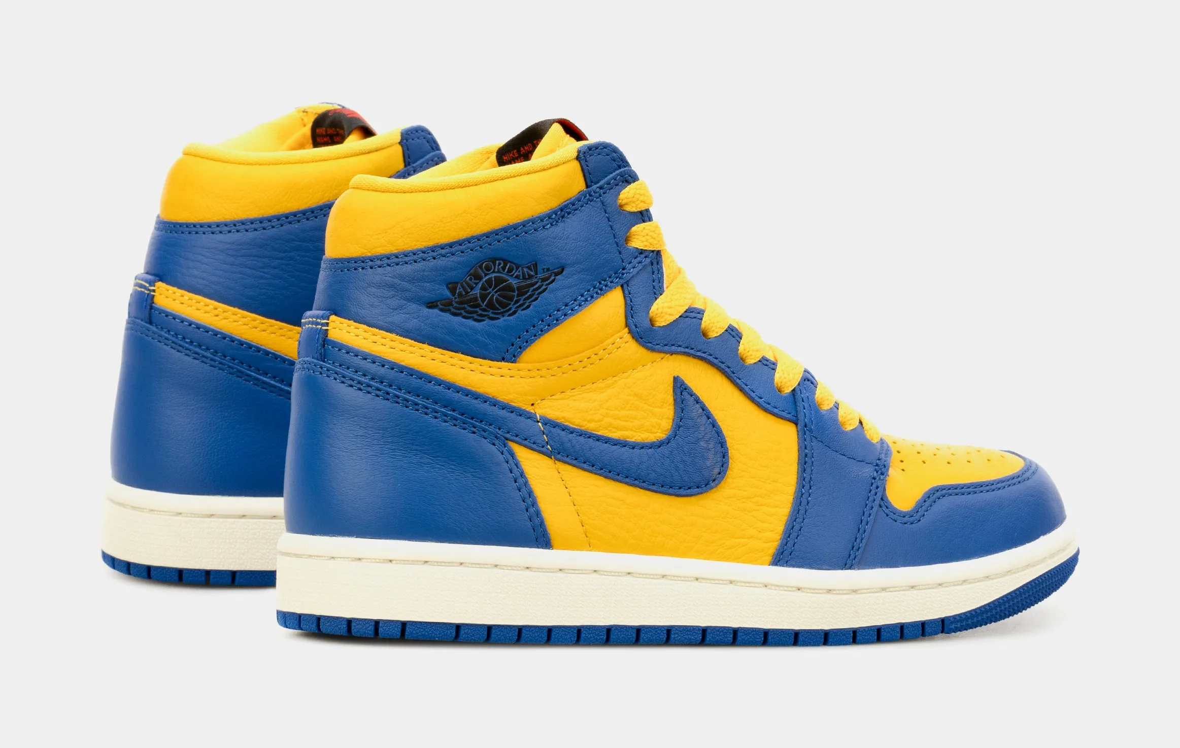 Air Jordan 1 Retro High OG Reverse Laney Womens Lifestyle Shoes (Yellow/Blue)