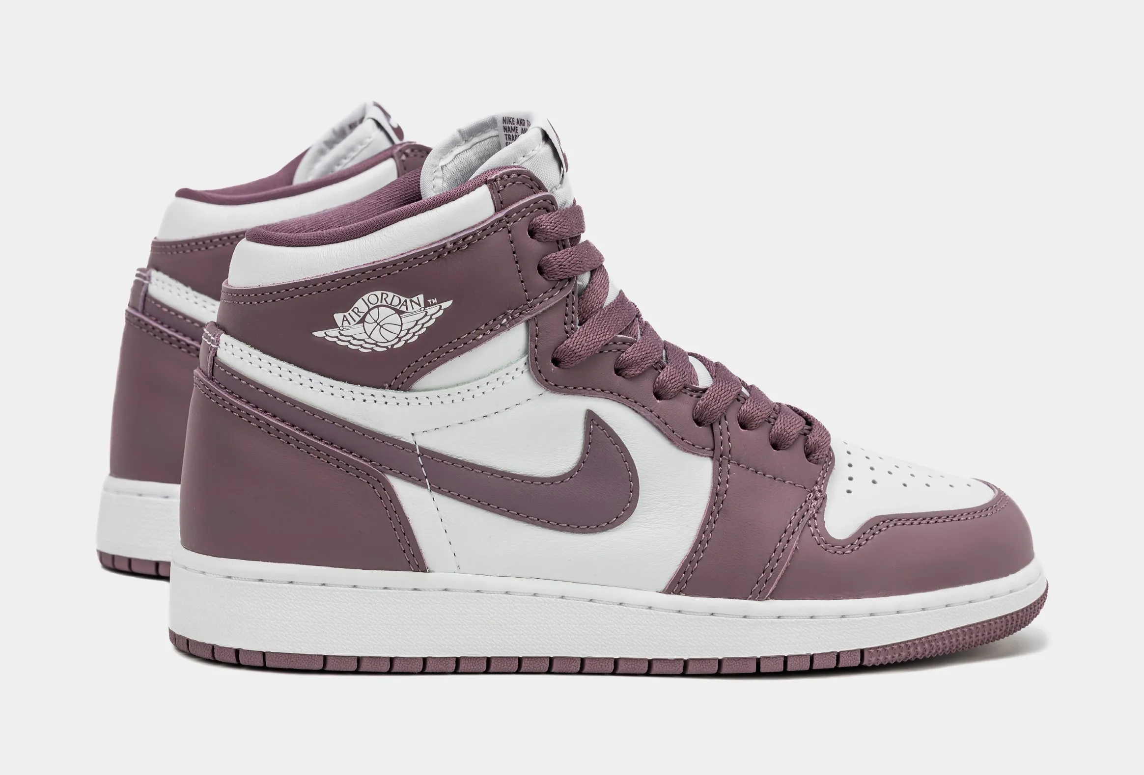 Air Jordan 1 Retro High OG Sky J Mauve Grade School Lifestyle Shoes (White/Sky J Mauve) Free Shipping