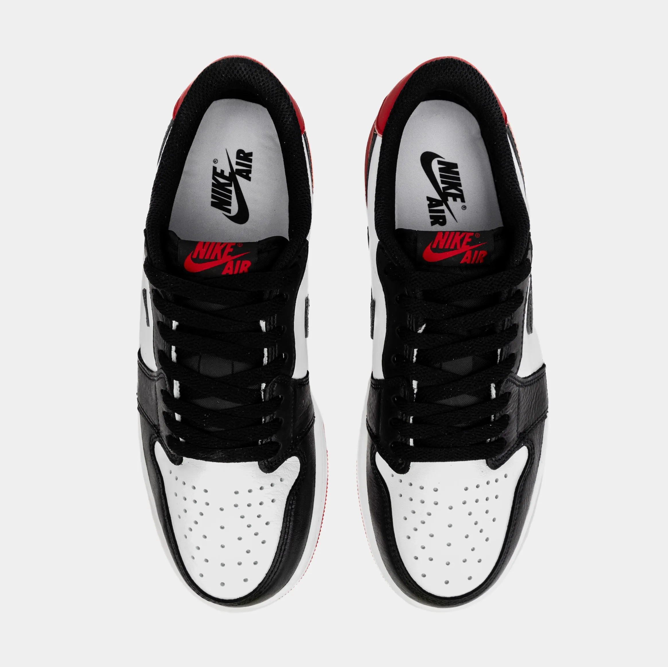 Air Jordan 1 Retro Low OG Black Toe Mens Lifestyle Shoes (Black/Red)