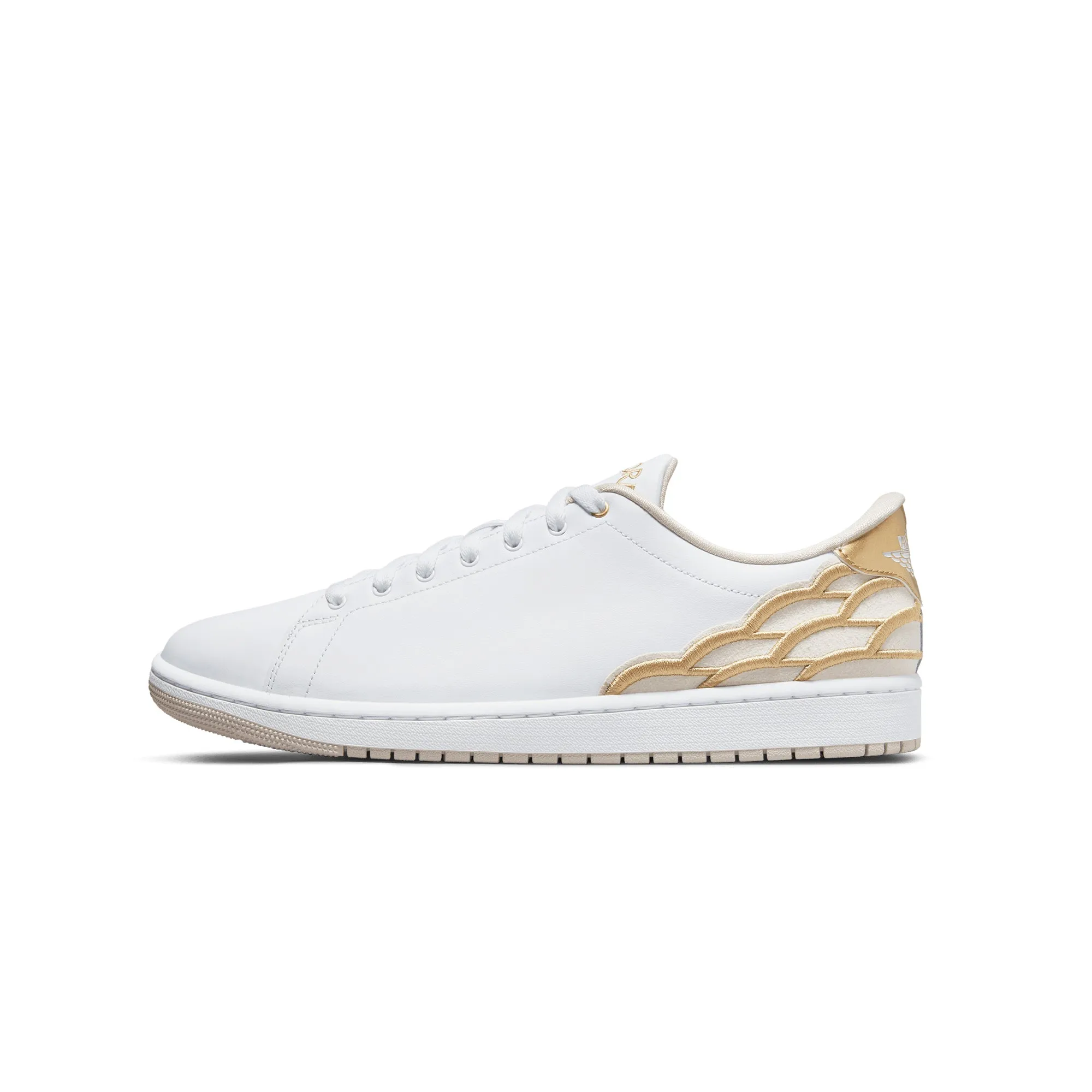 Air Jordan Mens 1 Centre Court Shoes 'White/Ly Orewood'