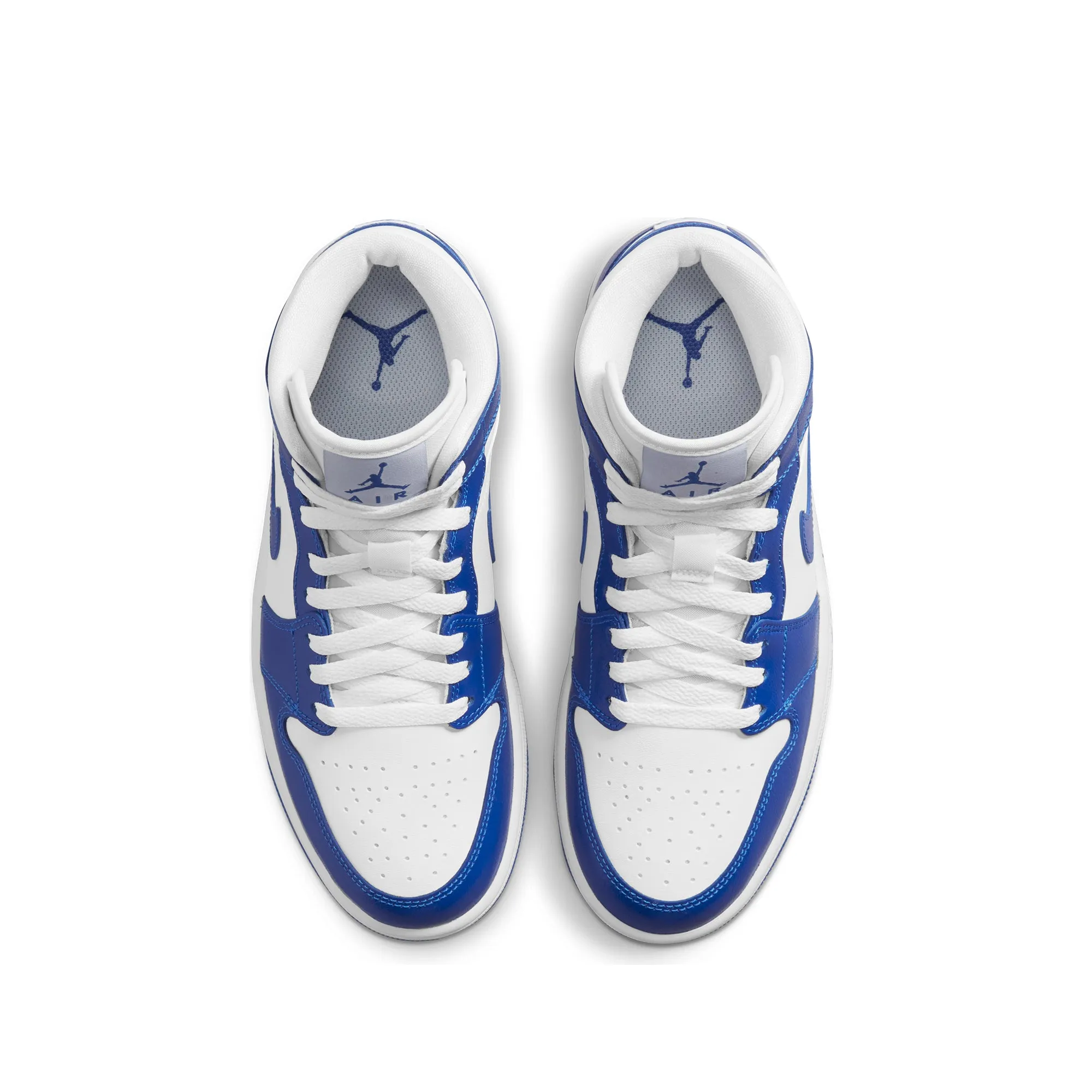 Air Jordan Womens 1 Mid Shoes 'White/Hyper Royal'