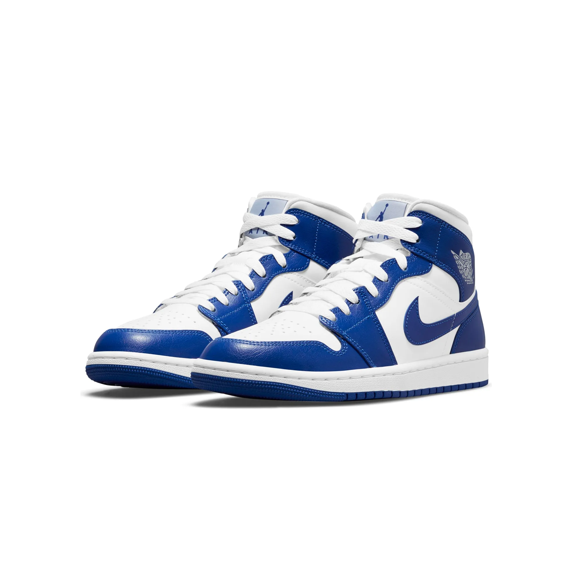 Air Jordan Womens 1 Mid Shoes 'White/Hyper Royal'