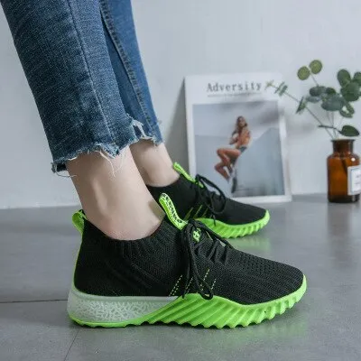 Amozae-2024 Women Sneakers Flats Casual Lighted Shoes Woman Breathable Mesh Sneakers Shoe Sports Soft Chaussures Office Students Shoes