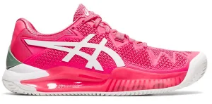 Asics Gel Resolution 8 Clay Women's Tennis Shoes Pink Cameo/White