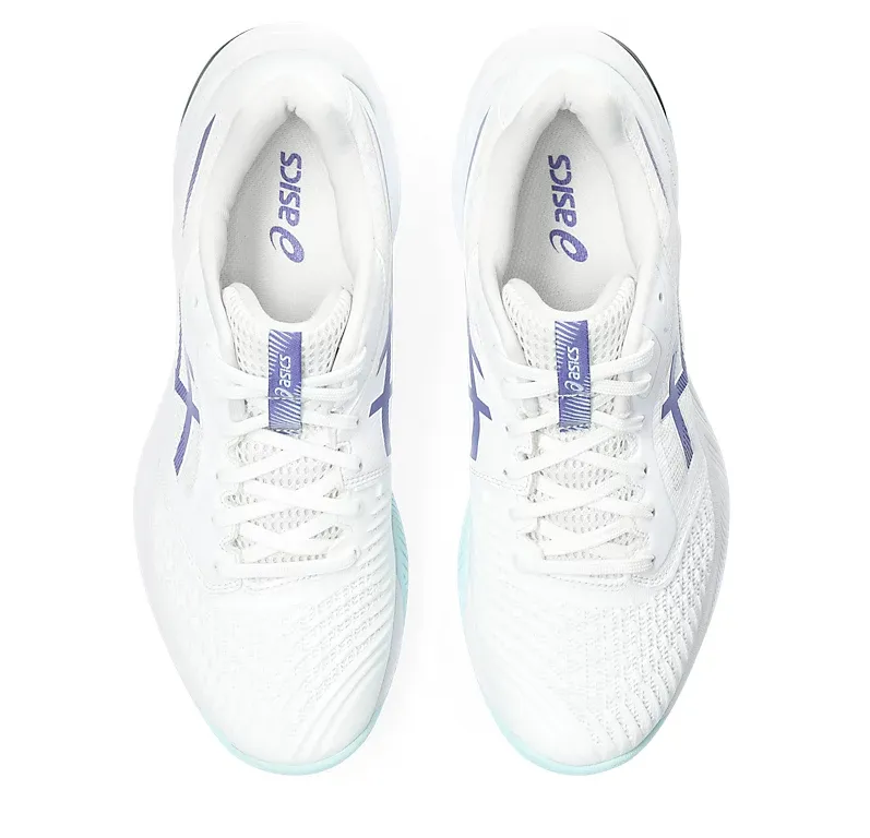 Asics Netburner Ballistic FF 3 Unisex Court Shoes, White /Blue Violet