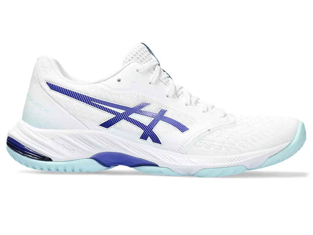 Asics Netburner Ballistic FF 3 Unisex Court Shoes, White /Blue Violet