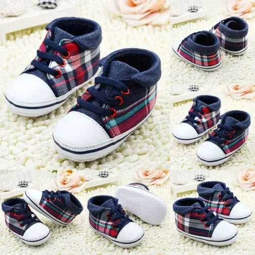 Baby Shoes Branded Newborn Girl Boy Soft Sole Crib Toddler Shoes Canvas Sneaker Prewalker Sports Shoes Casual 0-18 M