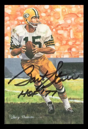 Bart Starr Autographed 1994 Goal Line Art Card Green Bay Packers "HOF 77" JSA #AJ24583