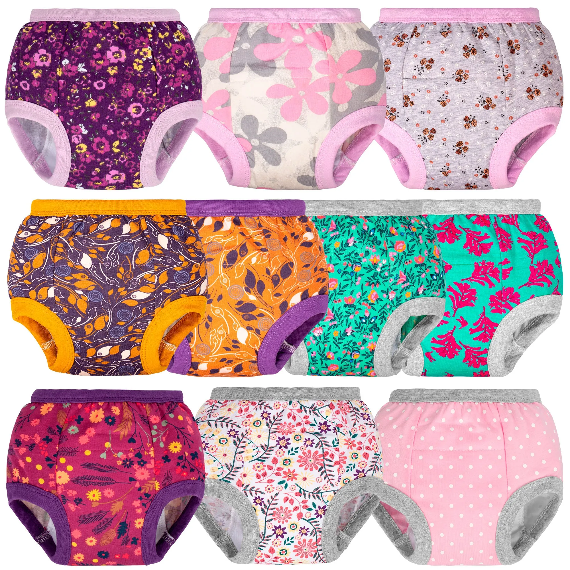 BIG ELEPHANT Training Pants for Girls 10 Packs