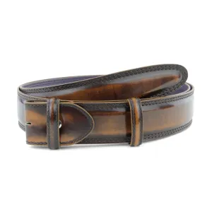 Bogart Welt Hand Burnished Cordovan Effect Belt Strap