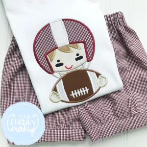 Boy Shirt -Applique Football Player