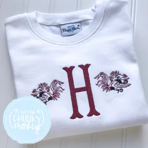 Boy Shirt - Gamecocks Single Initial Monogram Shirt