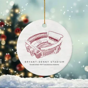 Bryant–Denny Stadium - Alabama Crimson Tide Football,College Football Ceramic Christmas Ornament