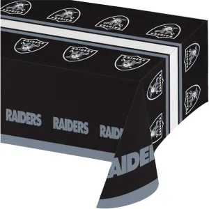 Bulk Las Vegas Raiders Plastic Table Covers (12 per Case)