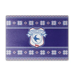 Cardiff City Knitted Christmas Chopping Board