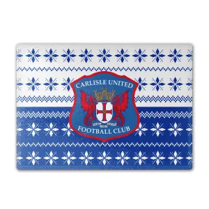 Carlisle United Knitted Halves Christmas Chopping Board