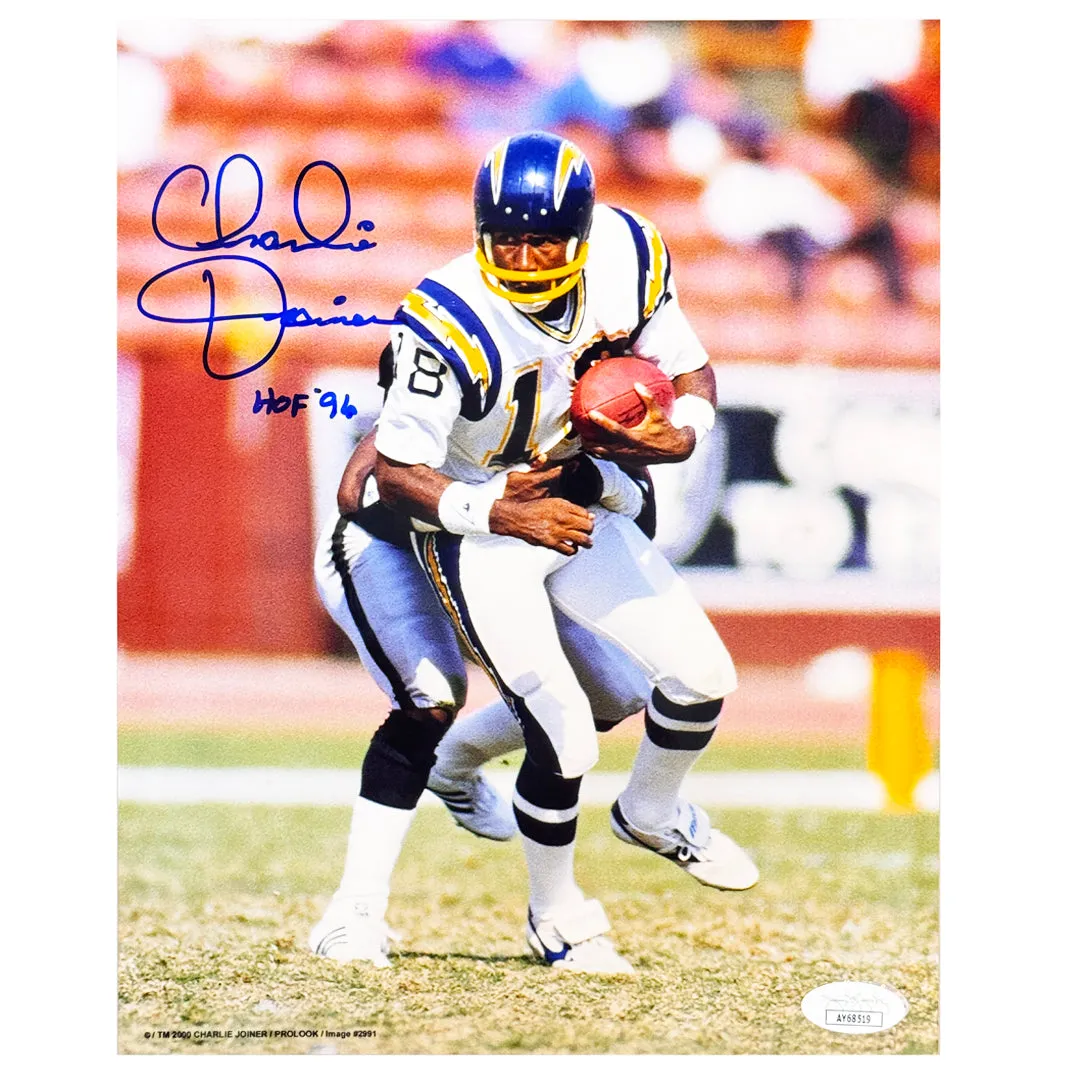 Charlie Joiner Signed San Diego Pose 3 Football 8x10 Photo (JSA)