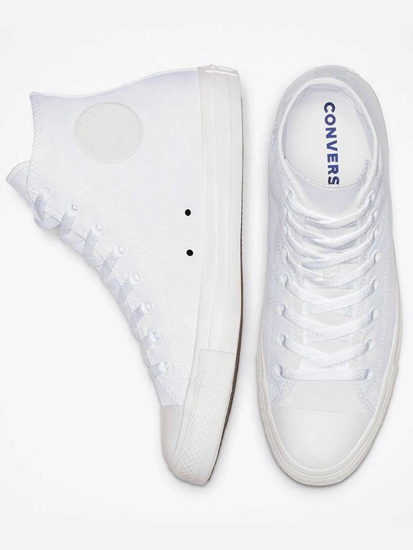 Chuck Taylor All Star Canvas Hi White Monochrome Shoes