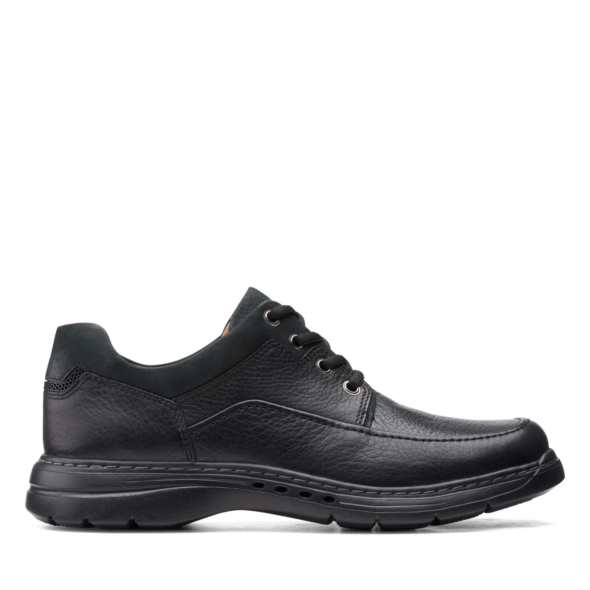 Clarks Un Brawley Lace Black Leather Men's