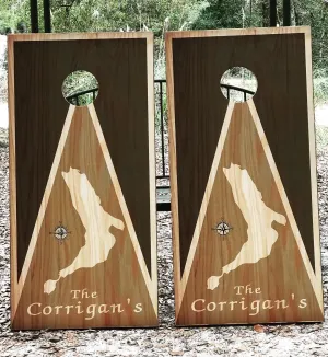 Custom Lake Cornhole Set With Bean Bags