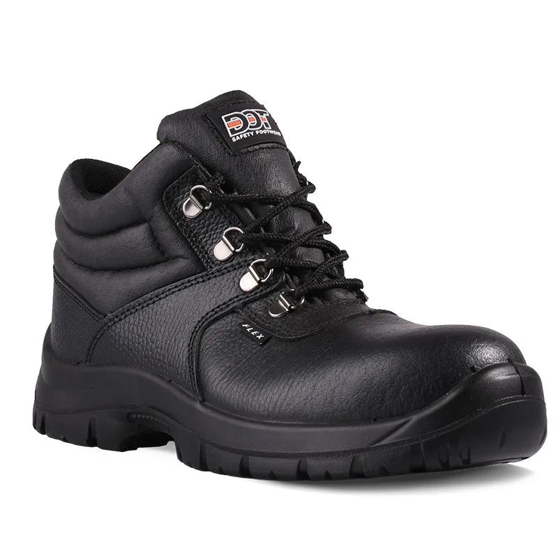 DOT Flex Oil/Acid Safety Shoe Steel Toe Super-Flex Sole Black