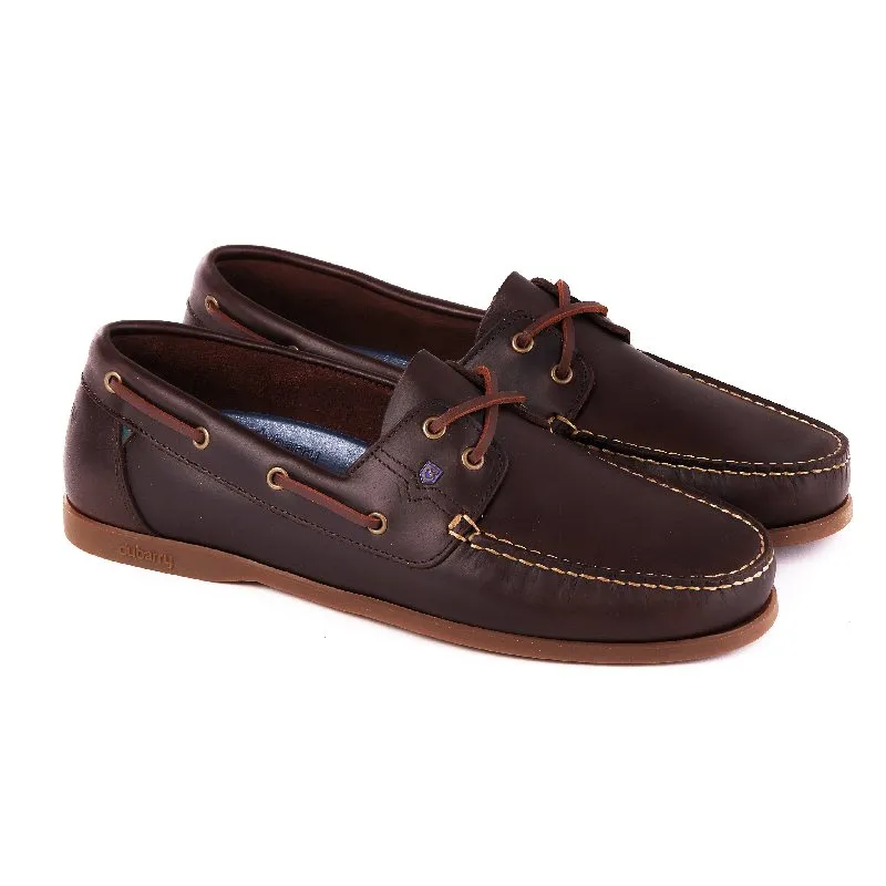 Dubarry Mens Port Leather Deck Shoe - Old Rum