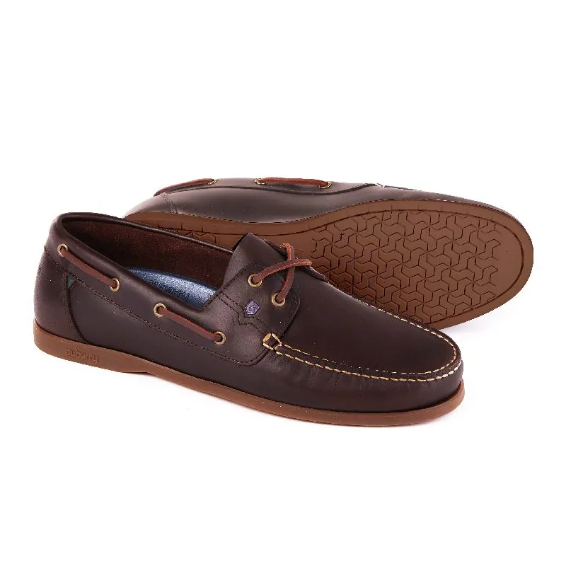 Dubarry Mens Port Leather Deck Shoe - Old Rum