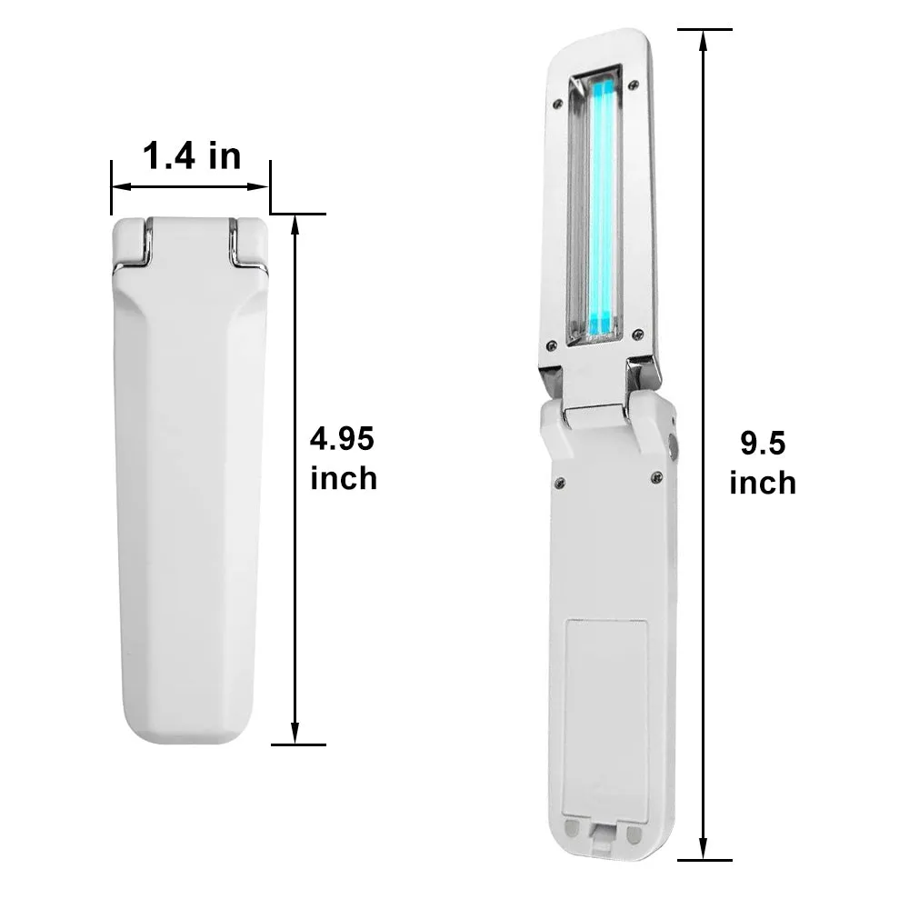 Foldable Mini UV-C Sanitizer Travel Wand - Portable UV-C Disinfection Lamp