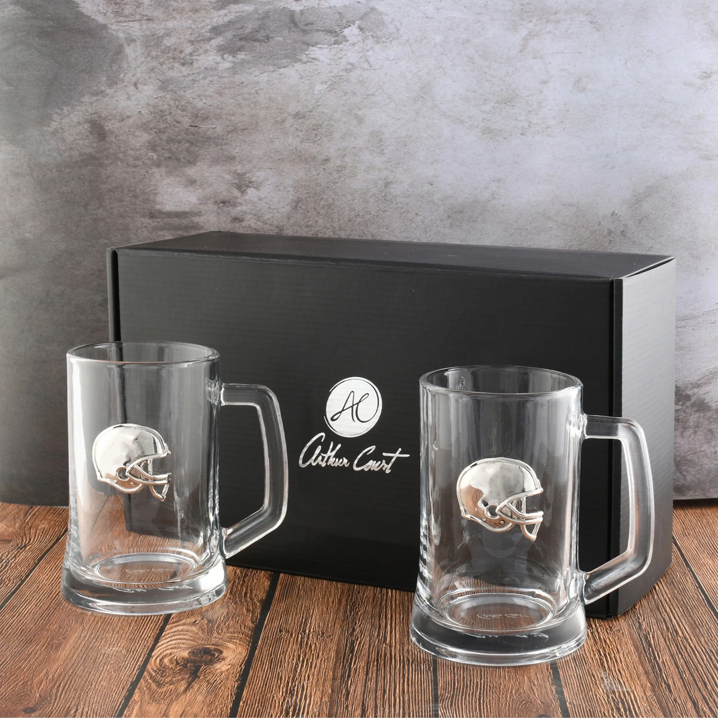 Football Beer Mugs - Set of 2