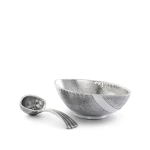 Football Condiment Bowl with Spoon