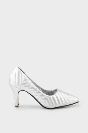 Formal Court Shoes I44421-Silver