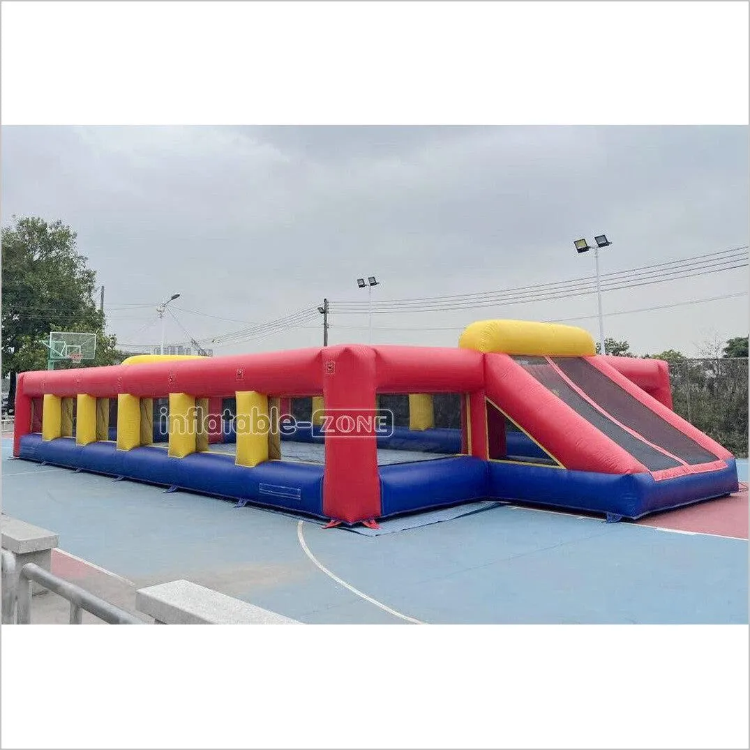 Fun Inflatable Soccer Field Pitch Big Outdoor Sport Game Inflatable Football Soap Court For Playground