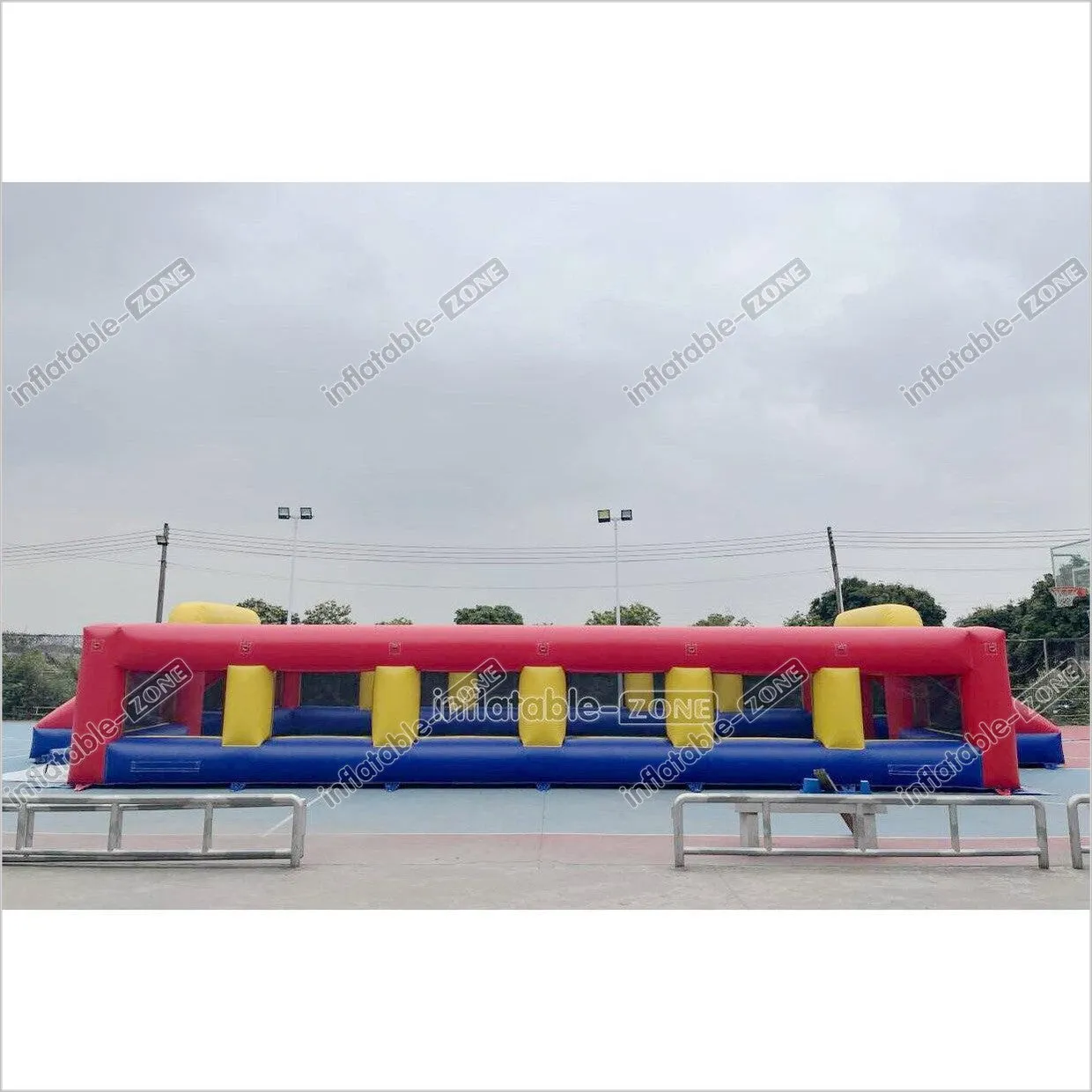 Fun Inflatable Soccer Field Pitch Big Outdoor Sport Game Inflatable Football Soap Court For Playground