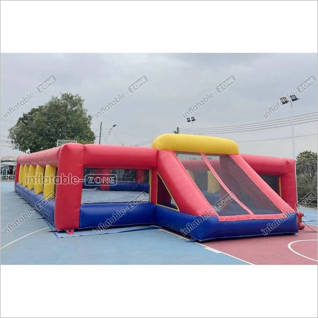 Fun Inflatable Soccer Field Pitch Big Outdoor Sport Game Inflatable Football Soap Court For Playground