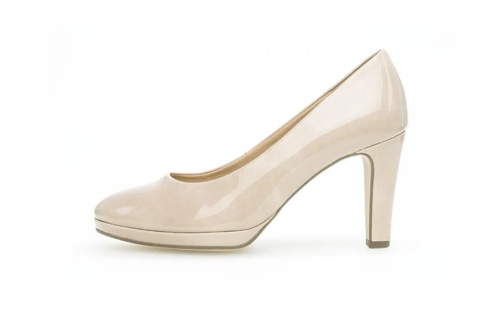 GABOR Nude Patent Court Shoe Splendid